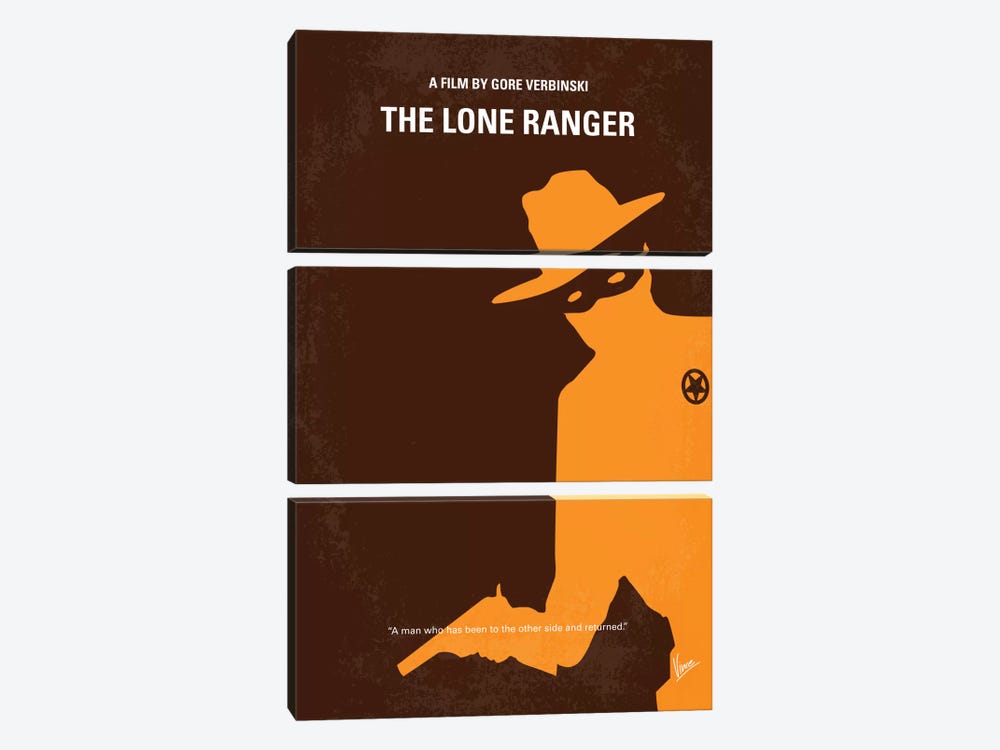 The Lone Ranger Minimal Movie Poster by Chungkong 3-piece Canvas Art