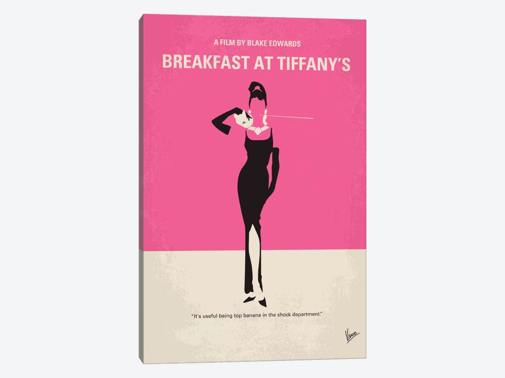 Breakfast At Tiffany's Minimal Movie Poster by Chungkong 1-piece Canvas Artwork