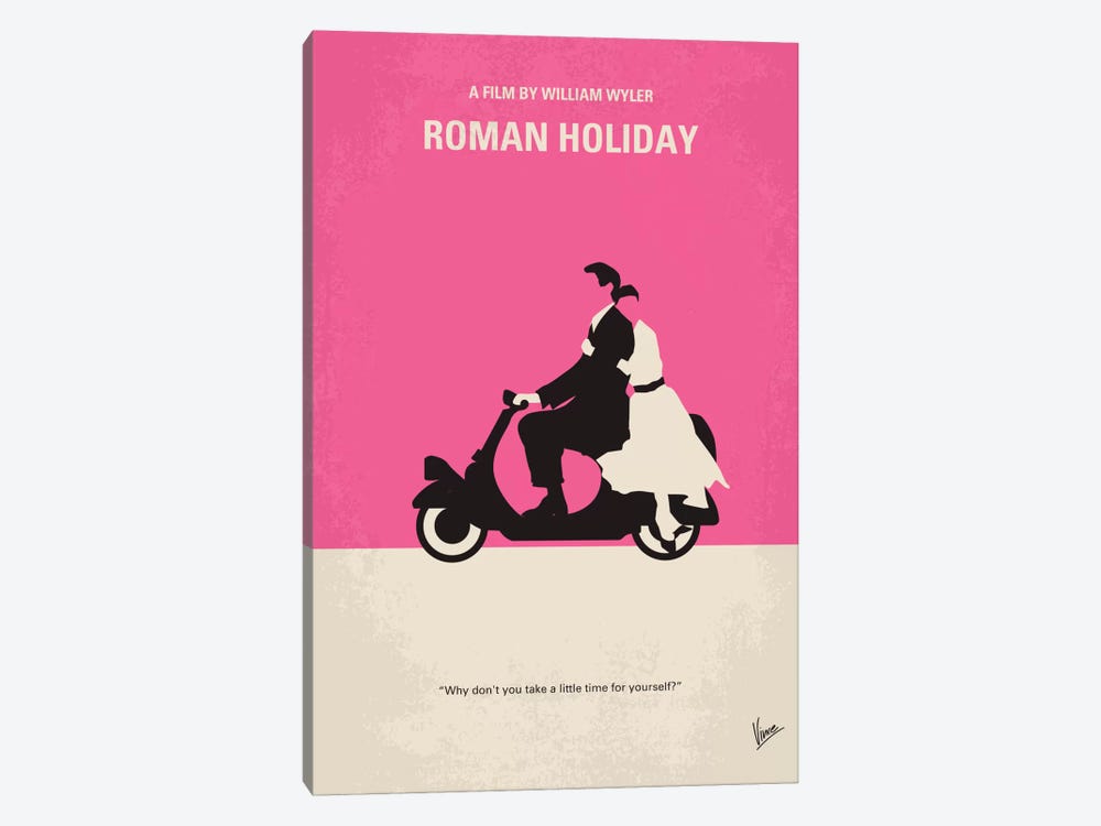 Roman Holiday Minimal Movie Poster by Chungkong 1-piece Art Print