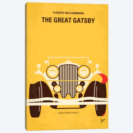 The Great Gatsby Minimal Movie Poster Canvas Print #CKG215} by Chungkong Art Print
