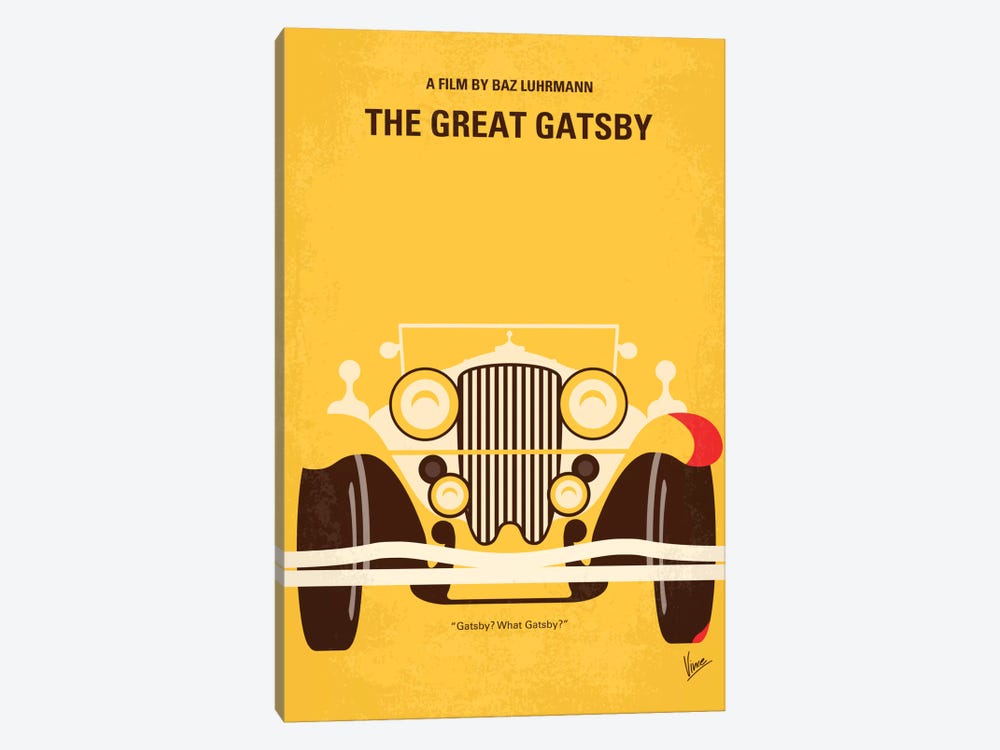 The Great Gatsby Minimal Movie Poster by Chungkong 1-piece Canvas Wall Art