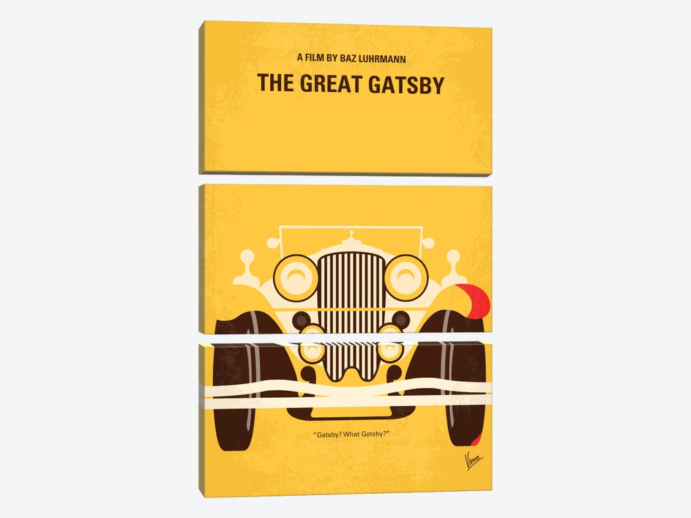 The Great Gatsby Minimal Movie Poster by Chungkong 3-piece Canvas Art