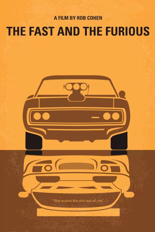 The Fast And The Furious Minimal Movie Poster by Chungkong wall art