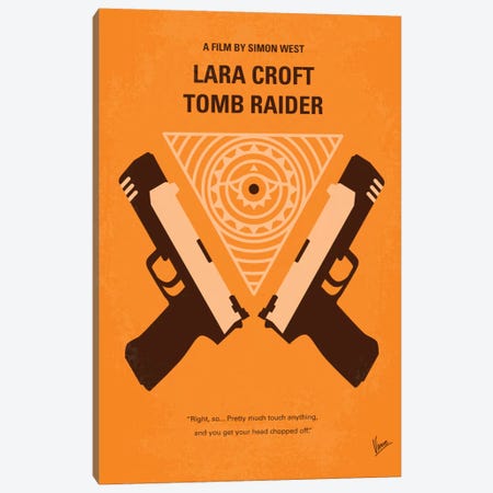 Lara Croft: Tomb Raider Minimal Movie Poster Canvas Print #CKG218} by Chungkong Canvas Art