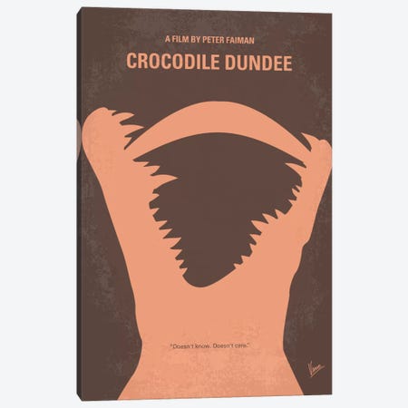Crocodile Dundee Minimal Movie Poster Canvas Print #CKG219} by Chungkong Canvas Art