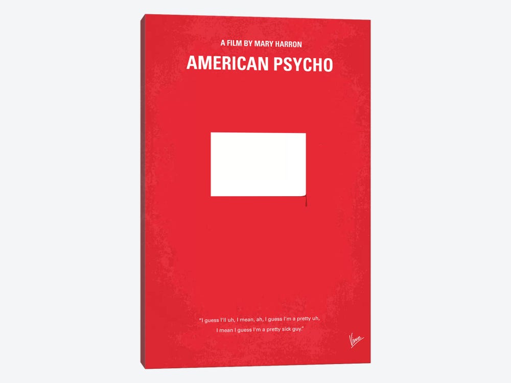 American Psycho Minimal Movie Poster by Chungkong 1-piece Canvas Artwork