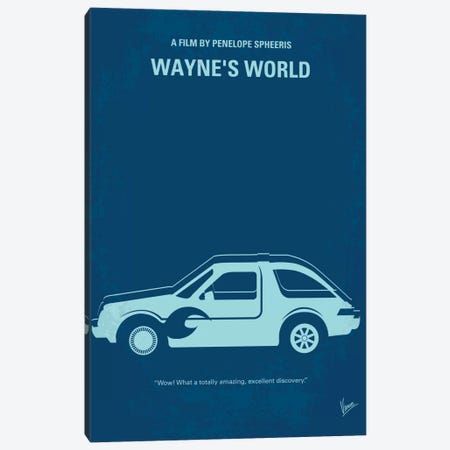 Wayne's World Minimal Movie Poster Canvas Print #CKG220} by Chungkong Art Print