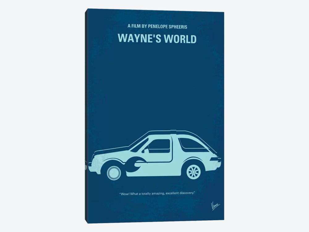 Wayne's World Minimal Movie Poster by Chungkong 1-piece Canvas Wall Art