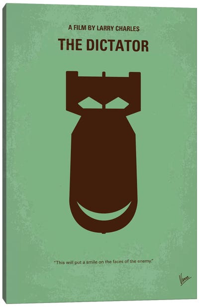 The Dictator Minimal Movie Poster Canvas Art Print - Comedy Minimalist Movie Posters