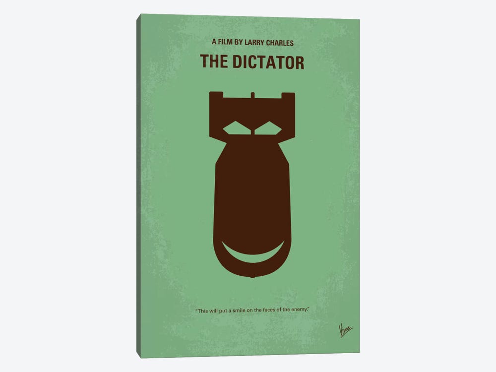 The Dictator Minimal Movie Poster by Chungkong 1-piece Canvas Art Print