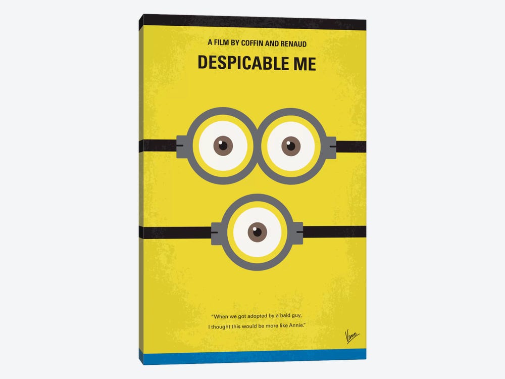 Despicable Me Minimal Movie Poster by Chungkong 1-piece Canvas Artwork