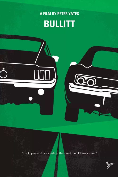 Bullitt Minimal Movie Poster