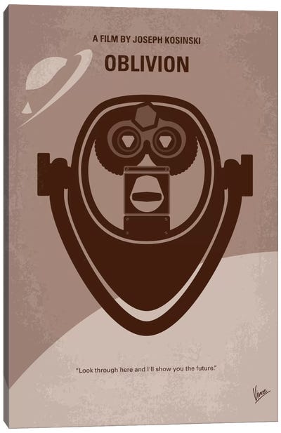 Oblivion Minimal Movie Poster Canvas Art Print - Chungkong's Action & Adventure Movie Posters