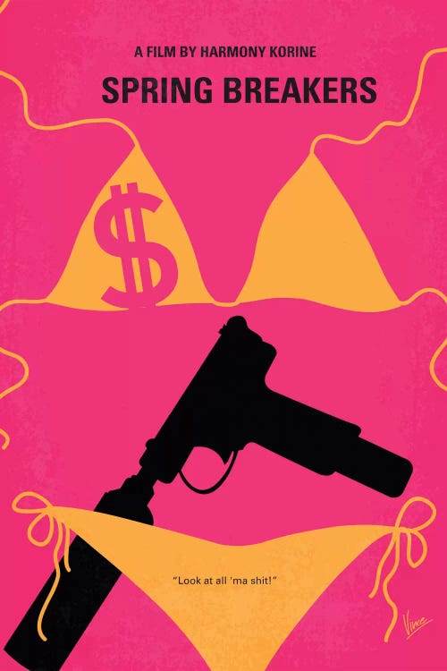 Spring Breakers Minimal Movie Poster