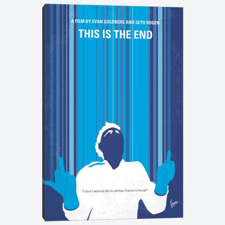 This Is The End Minimal Movie Poster Canvas Print #CKG229} by Chungkong Art Print