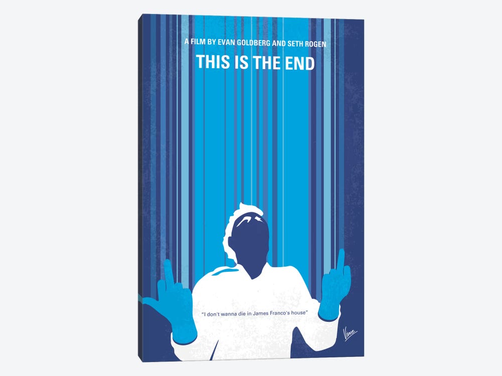 This Is The End Minimal Movie Poster by Chungkong 1-piece Canvas Art Print