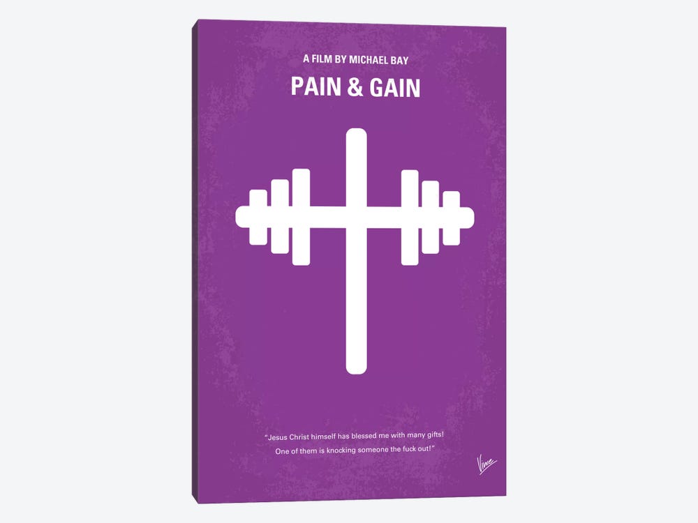 Pain And Gain Minimal Movie Poster by Chungkong 1-piece Canvas Print