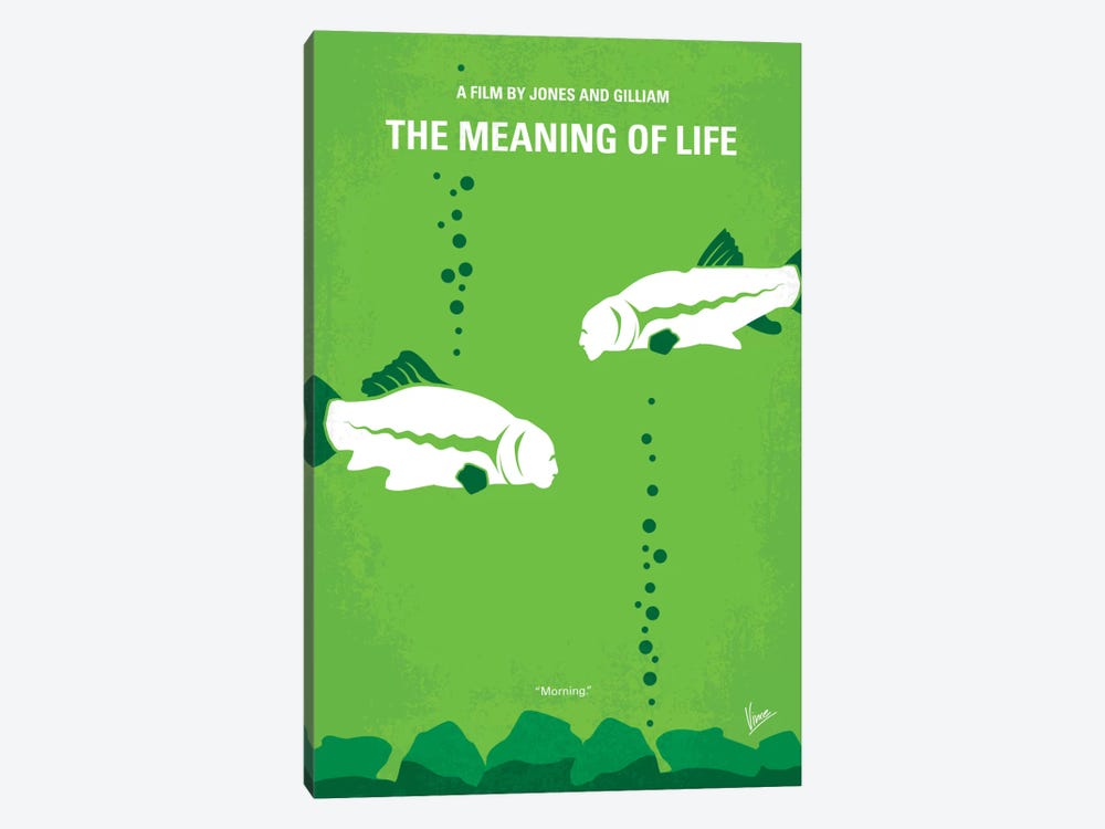 The Meaning Of Life Minimal Movie Poster by Chungkong 1-piece Canvas Artwork