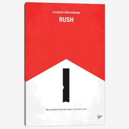 Rush Minimal Movie Poster Canvas Print #CKG233} by Chungkong Canvas Art
