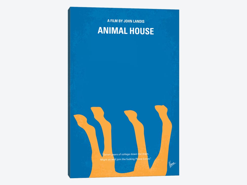 Animal House Minimal Movie Poster by Chungkong 1-piece Canvas Artwork