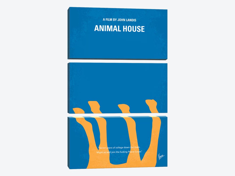 Animal House Minimal Movie Poster by Chungkong 3-piece Canvas Art