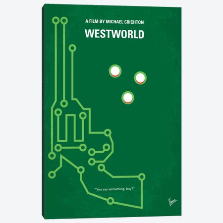 Westworld Minimal Movie Poster Canvas Print #CKG236} by Chungkong Art Print