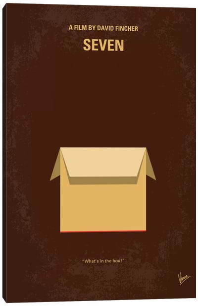 Seven Minimal Movie Poster Canvas Art Print - Chungkong's Horror Movie Posters