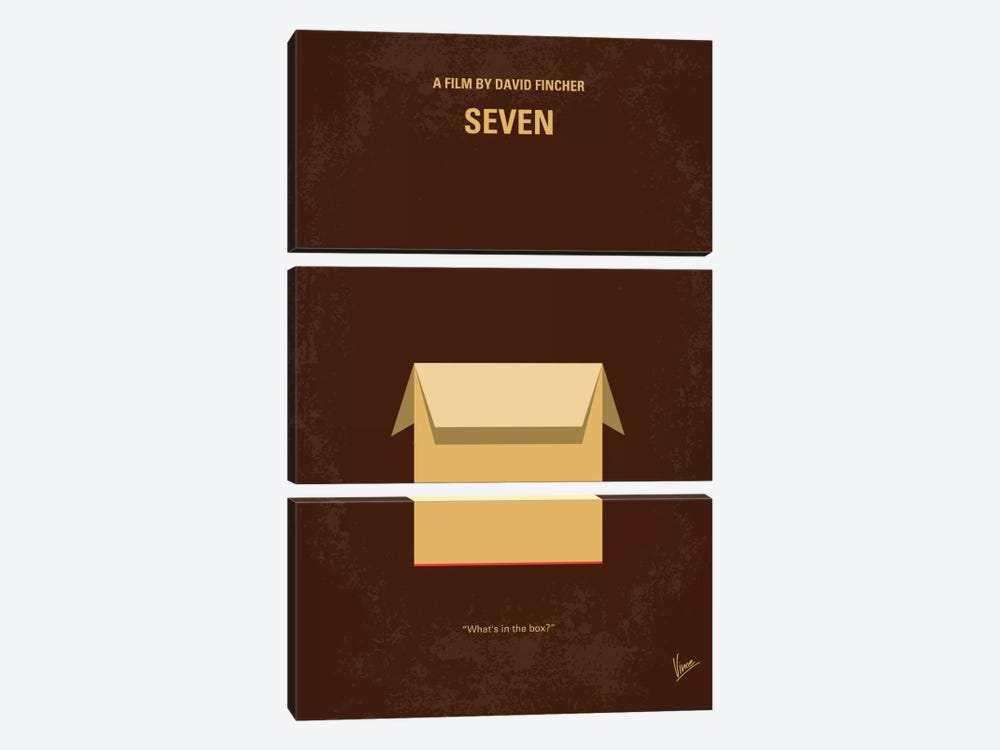 Seven Minimal Movie Poster by Chungkong 3-piece Canvas Print