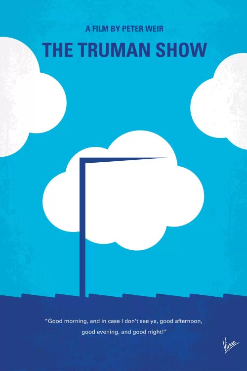 The Truman Show Minimal Movie Poster by Chungkong wall art