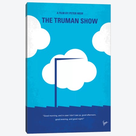 The Truman Show Minimal Movie Poster Canvas Print #CKG239} by Chungkong Canvas Artwork