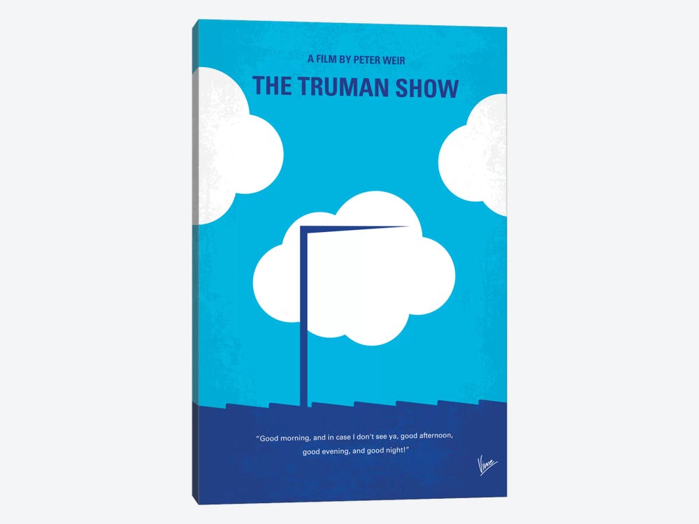 The Truman Show Minimal Movie Poster by Chungkong 1-piece Canvas Wall Art