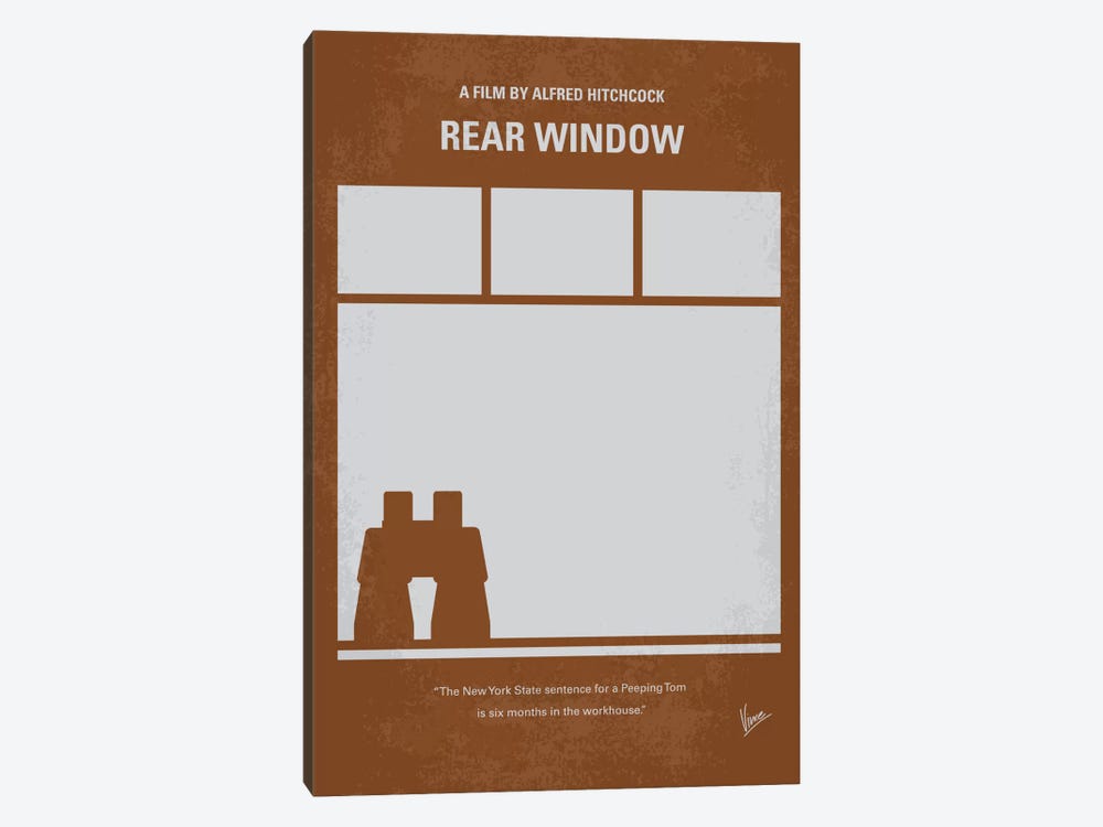 Rear Window Minimal Movie Poster by Chungkong 1-piece Canvas Art Print