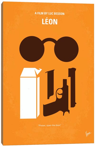 Leon Minimal Movie Poster Canvas Art Print - Crime & Gangster Movie Art