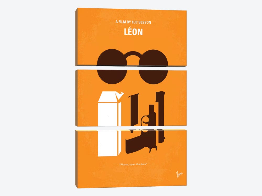 Leon Minimal Movie Poster by Chungkong 3-piece Canvas Artwork