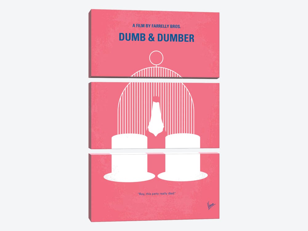Dumb & Dumber Minimal Movie Poster by Chungkong 3-piece Canvas Wall Art