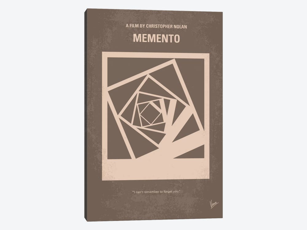 Memento Minimal Movie Poster by Chungkong 1-piece Canvas Art
