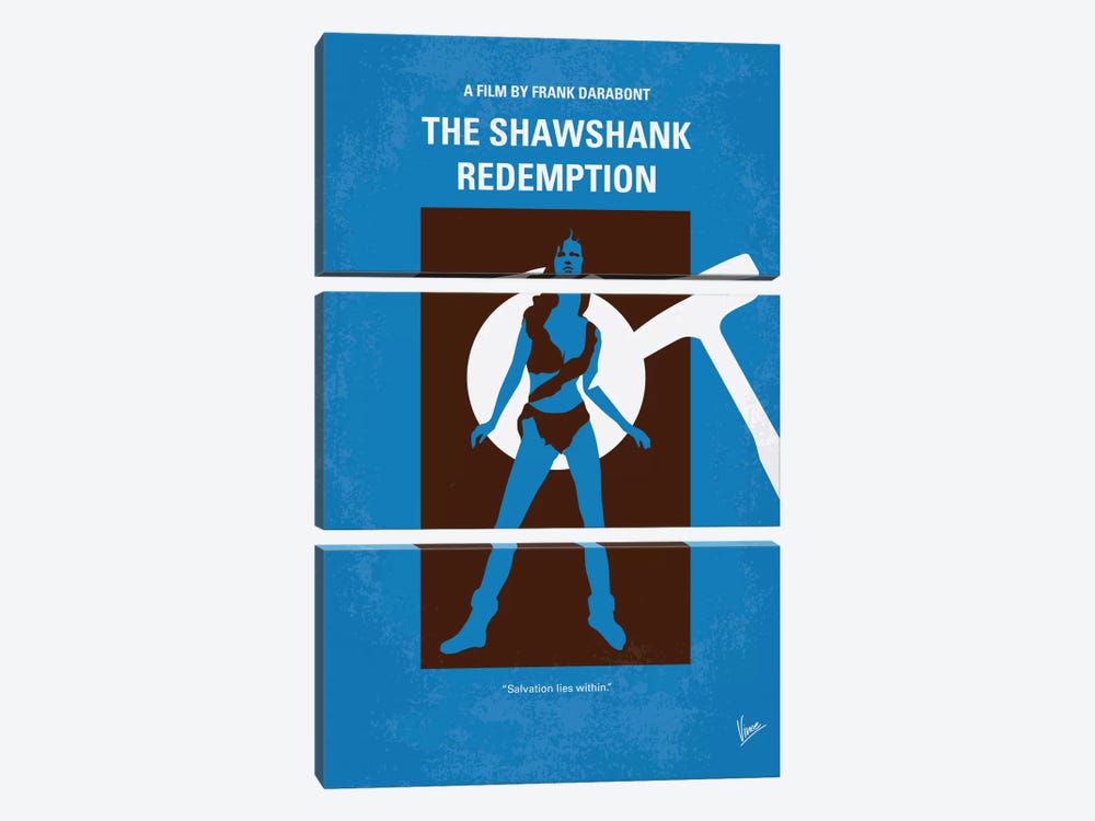 The Shawshank Redemption Minimal Movie Poster by Chungkong 3-piece Art Print