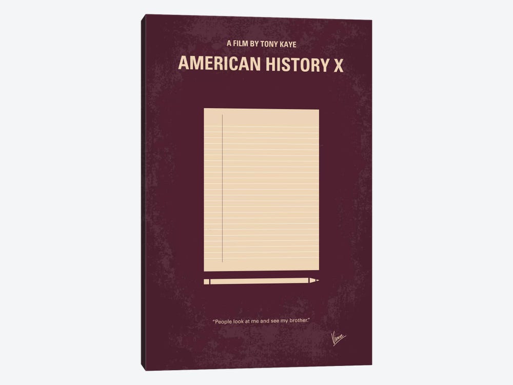 American History X Minimal Movie Poster by Chungkong 1-piece Canvas Artwork