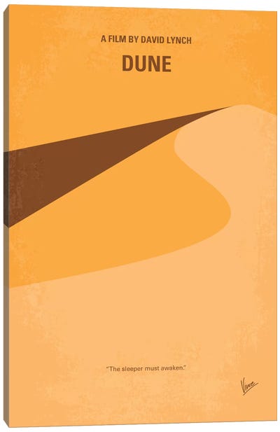 Dune Minimal Movie Poster Canvas Art Print - Science Fiction Minimalist Movie Posters