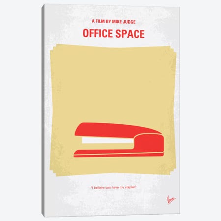 Office Space Minimal Movie Poster Canvas Print #CKG259} by Chungkong Canvas Art