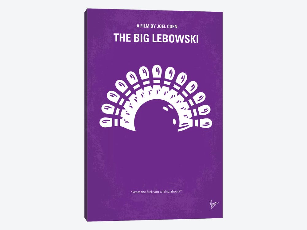 Big Lebowski Minimal Movie Poster by Chungkong 1-piece Canvas Art