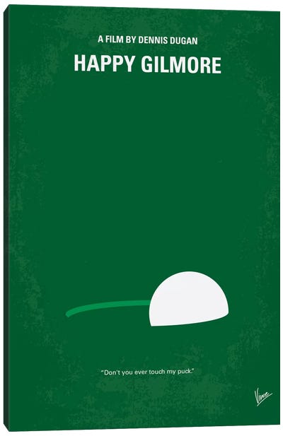 Happy Gilmore Minimal Movie Poster Canvas Art Print - Chungkong's Comedy Movie Posters