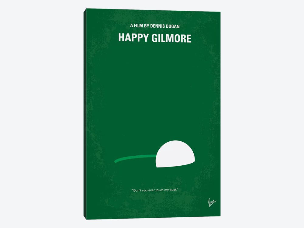 Happy Gilmore Minimal Movie Poster by Chungkong 1-piece Canvas Art