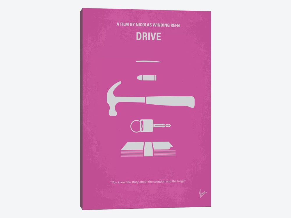 Drive Minimal Movie Poster by Chungkong 1-piece Canvas Art Print