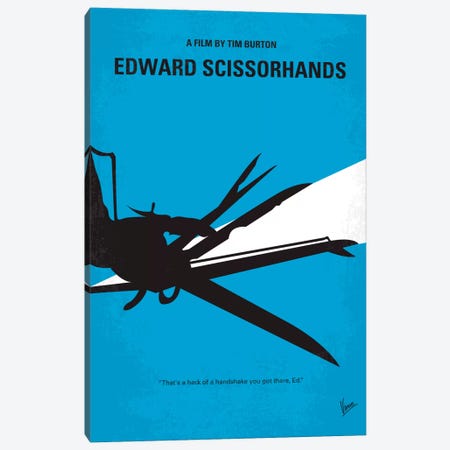 Edward Scissorhands Minimal Movie Poster Canvas Print #CKG263} by Chungkong Canvas Art Print