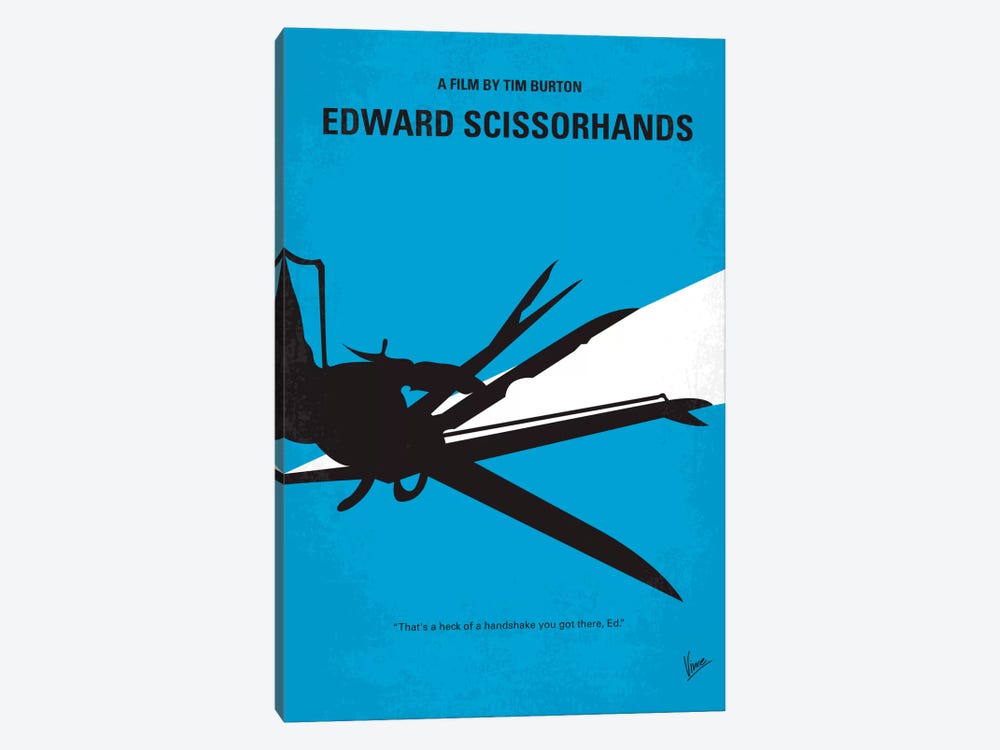 Edward Scissorhands Minimal Movie Poster by Chungkong 1-piece Canvas Print
