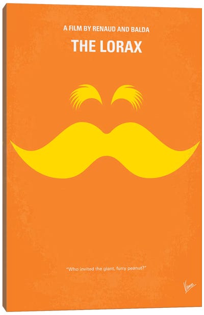 The Lorax Minimal Movie Poster Canvas Art Print - Colors of the Sunset