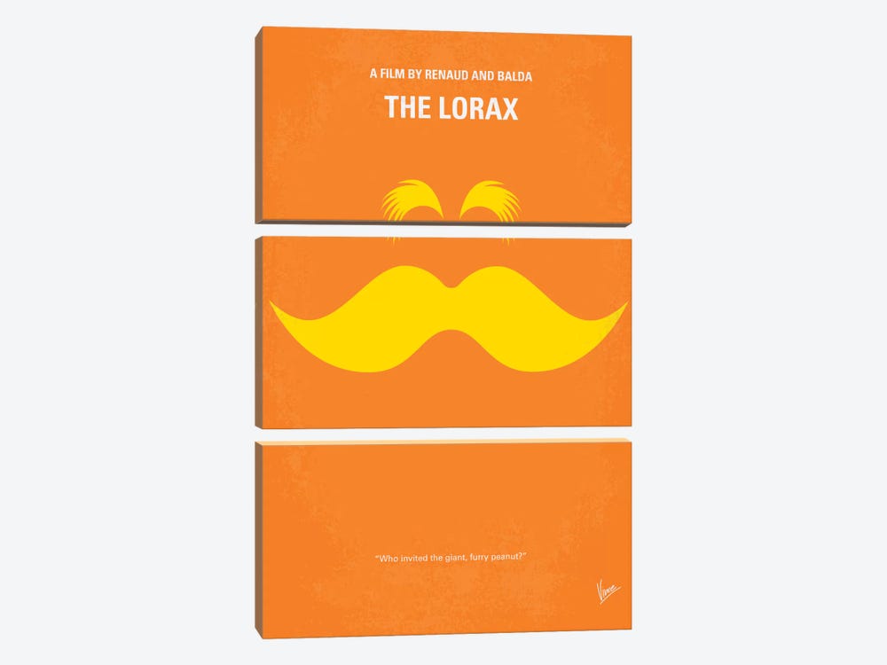 The Lorax Minimal Movie Poster by Chungkong 3-piece Canvas Art
