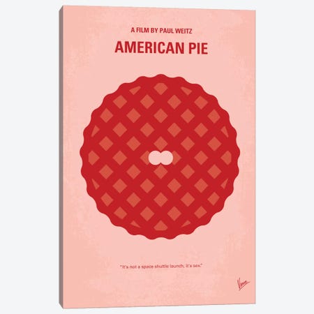 American Pie Minimal Movie Poster Canvas Print #CKG265} by Chungkong Canvas Art