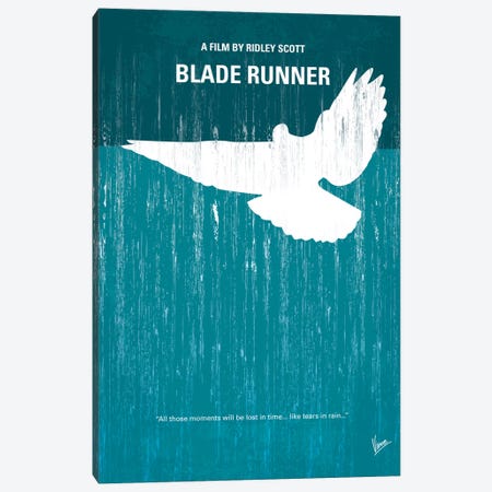 Blade Runner Minimal Movie Poster Canvas Print #CKG26} by Chungkong Canvas Artwork